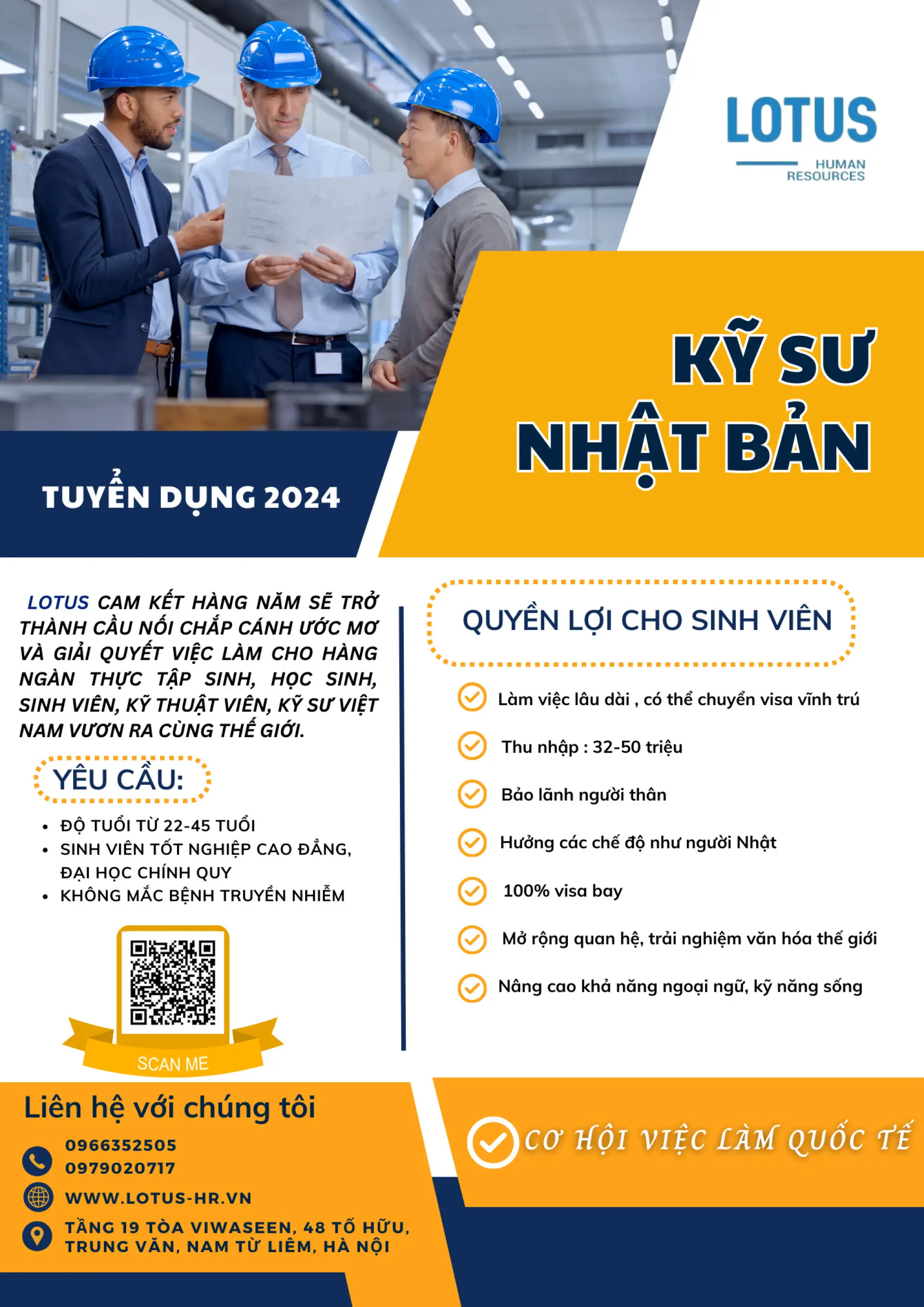 Tuyển dụng kĩ sư tại Nhật Bản