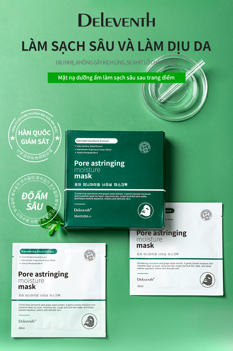 Pore astringing moisture mask