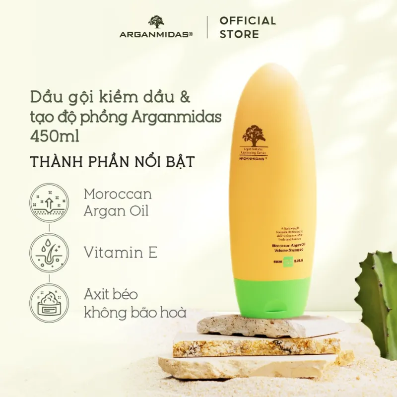 Dầu gội kiềm dầu tạo phồng Arganmidas Hover