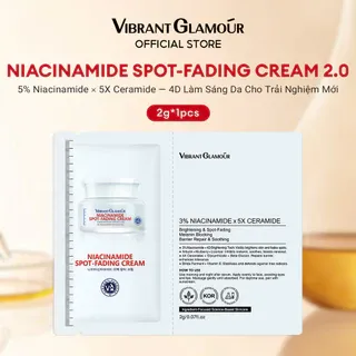 Kem dưỡng Niacinamide 4D VIBRANT GLAMOUR mini 2g làm sáng da mờ vết thâm đốm sẫm củng cố hàng rào da dịu nhẹ phù hợp da nhạy