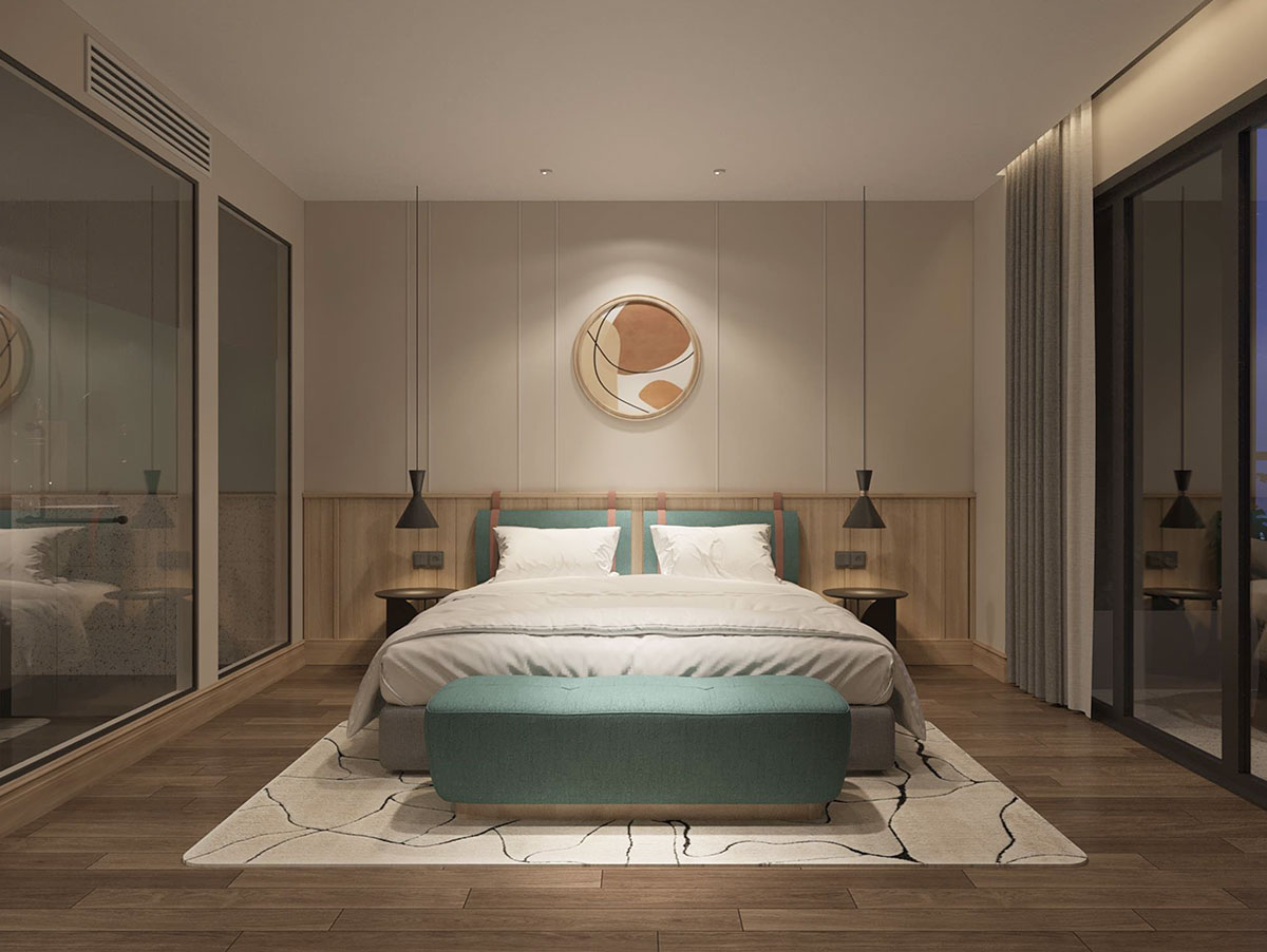 Phòng 1 giường đôi 36 M2