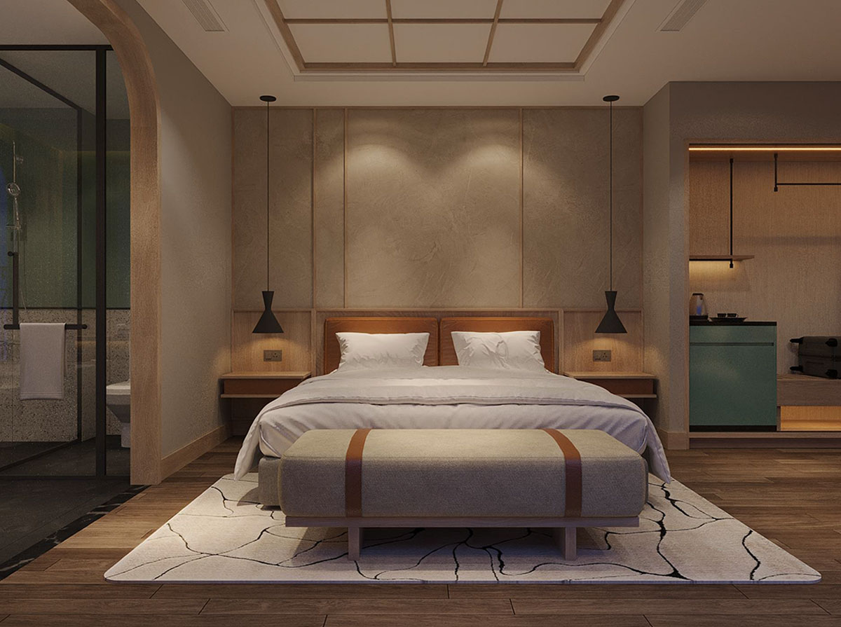 Phòng 1 giường đôi 45m²