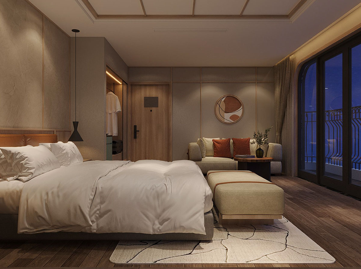 Phòng 1 giường đôi 45 M2