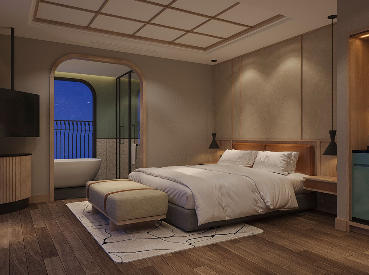 Phòng 1 giường đôi 45 M2g